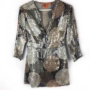Show stopper Tory Burch Sequins Tunic 100% silk